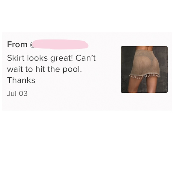 Tassel Detail Tan Knit Cover Up Mini Skirt - Picture 11 of 14